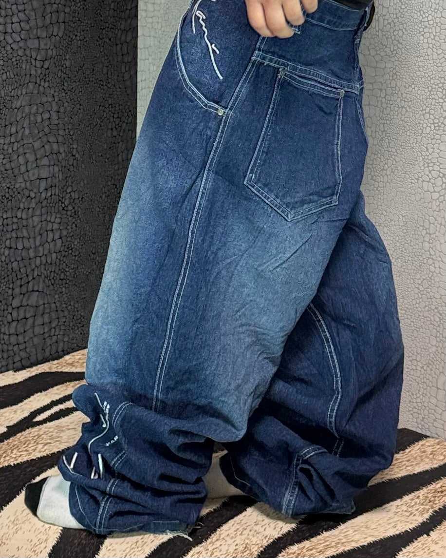 [V0940] Vintage y2k / 2000s Karl Kani marineblaue baggy jeans
