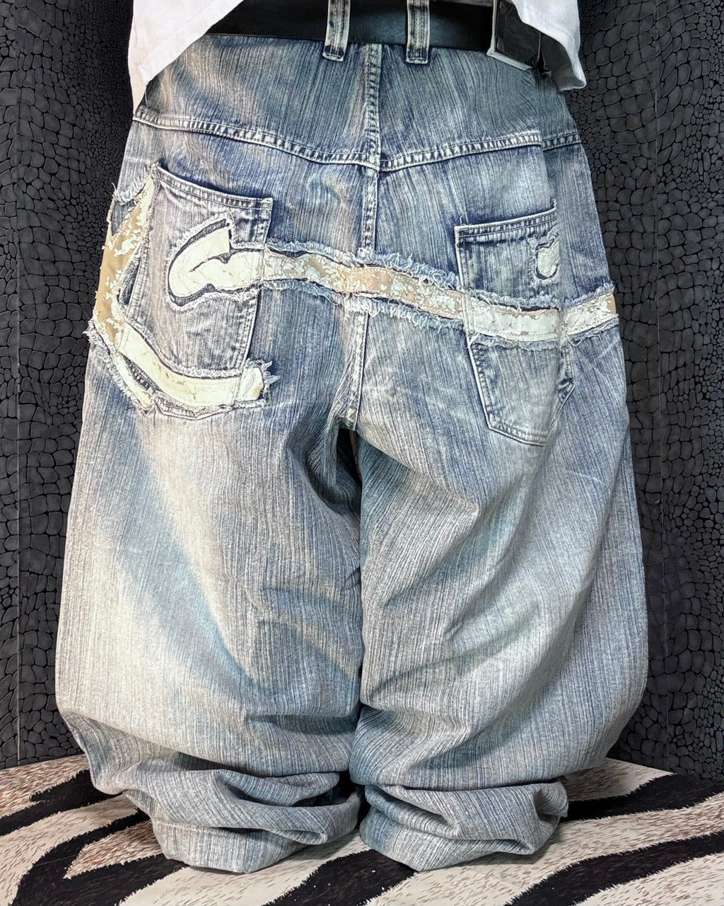 [V0853de] Vintage y2k Karl Kani blaue baggy jeans