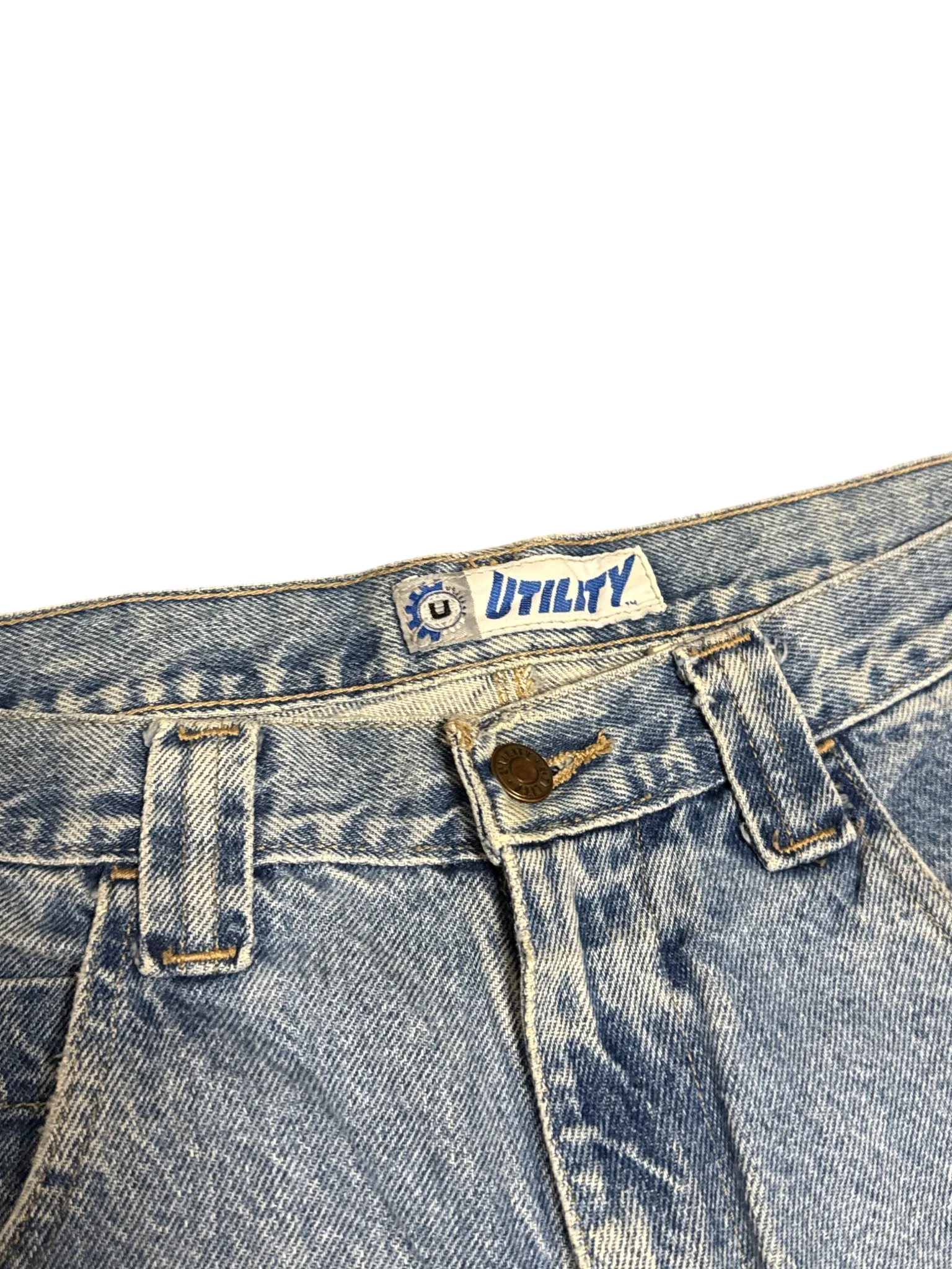 [V0671] Vintage y2k Utility blaue baggy jeans