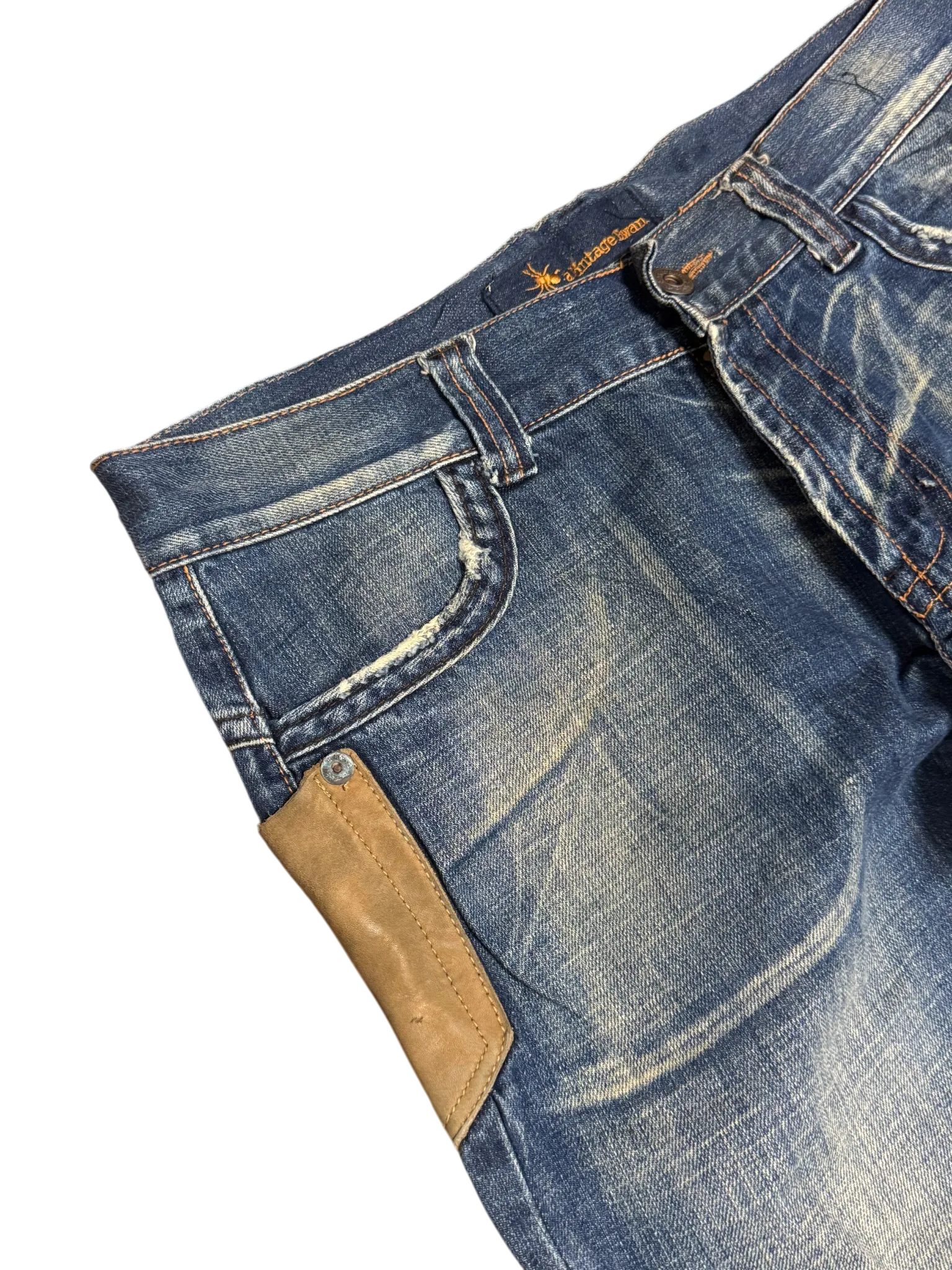 [V0678] Vintage y2k vintage hwan blaue baggy jeans