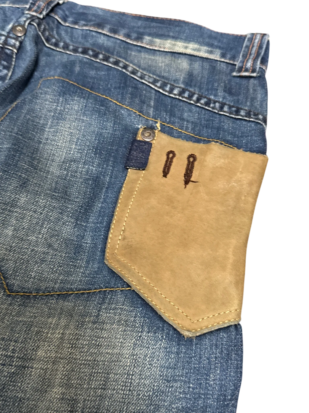 [V0678] Vintage y2k vintage hwan blaue baggy jeans