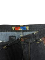 [V0851de] Vintage y2k 7th38 schwarze baggy jeans