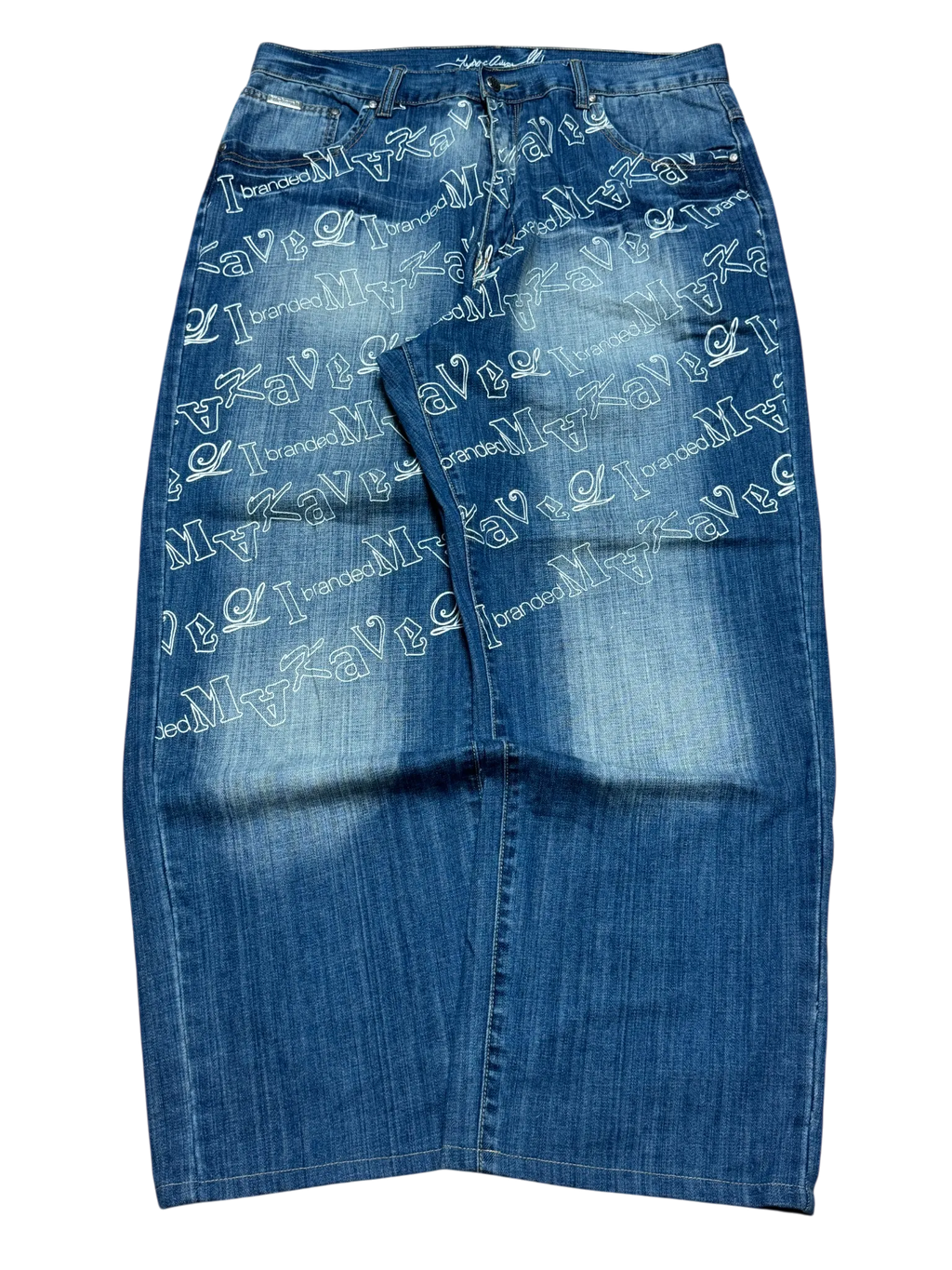 [V0846] Vintage y2k Makaveli blaue baggy jeans