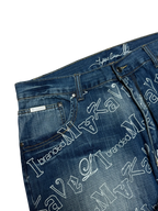 [V0846] Vintage y2k Makaveli blaue baggy jeans