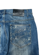 [V0846] Vintage y2k Makaveli blaue baggy jeans