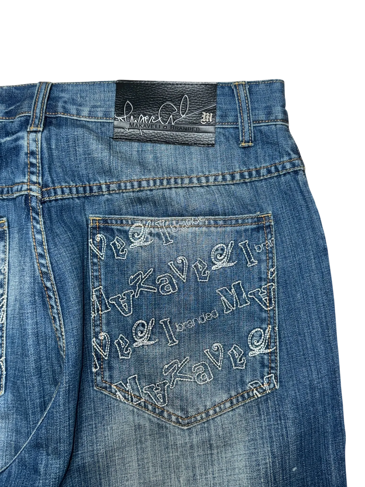 [V0846] Vintage y2k Makaveli blaue baggy jeans
