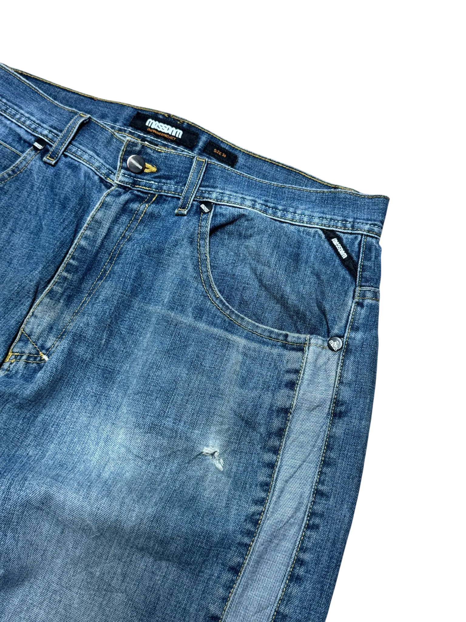 [V0789] Vintage y2k Mass Denim blaue baggy jeans