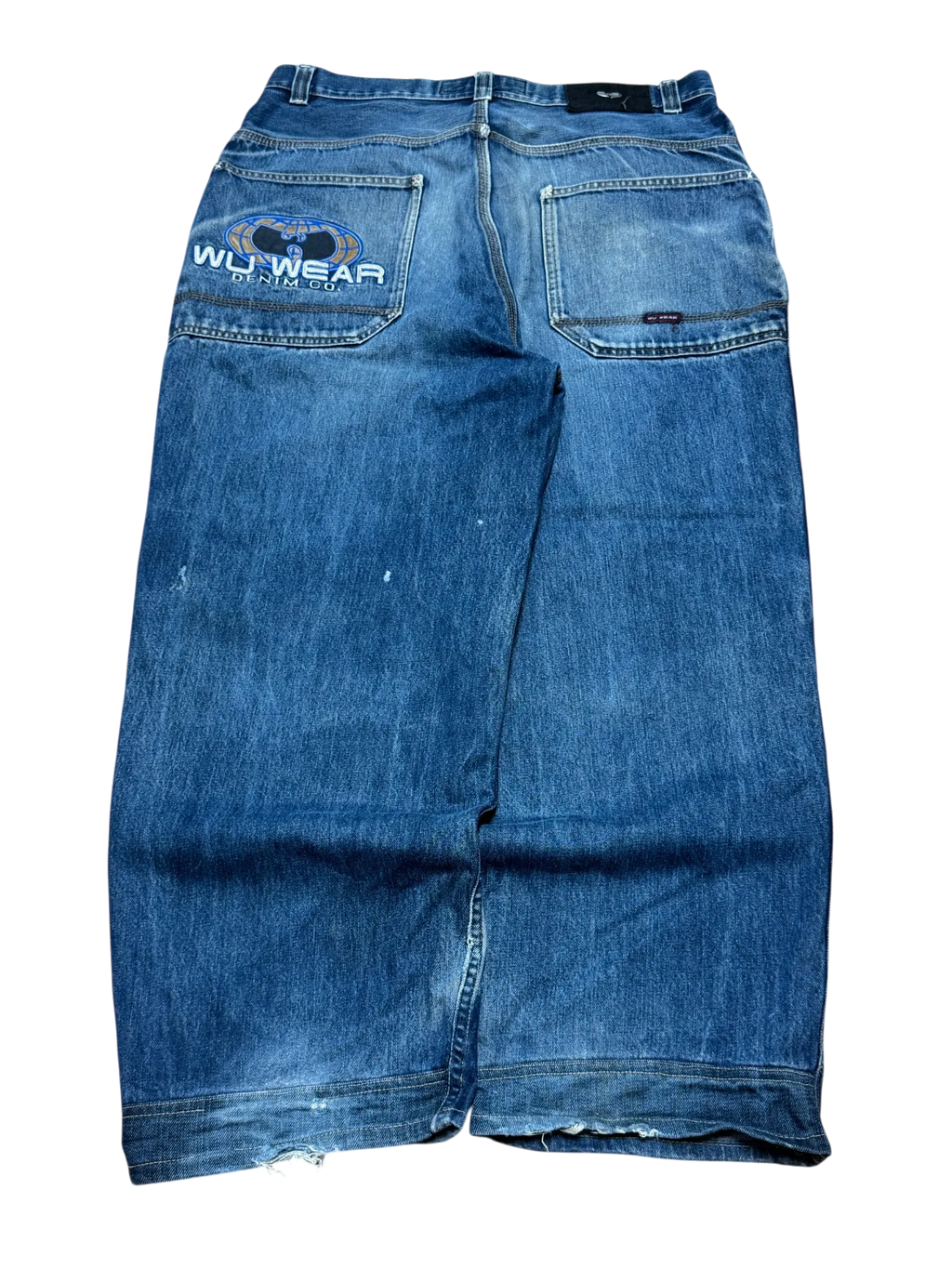 [V0795] Vintage 90s Wu Wear blaue baggy jeans