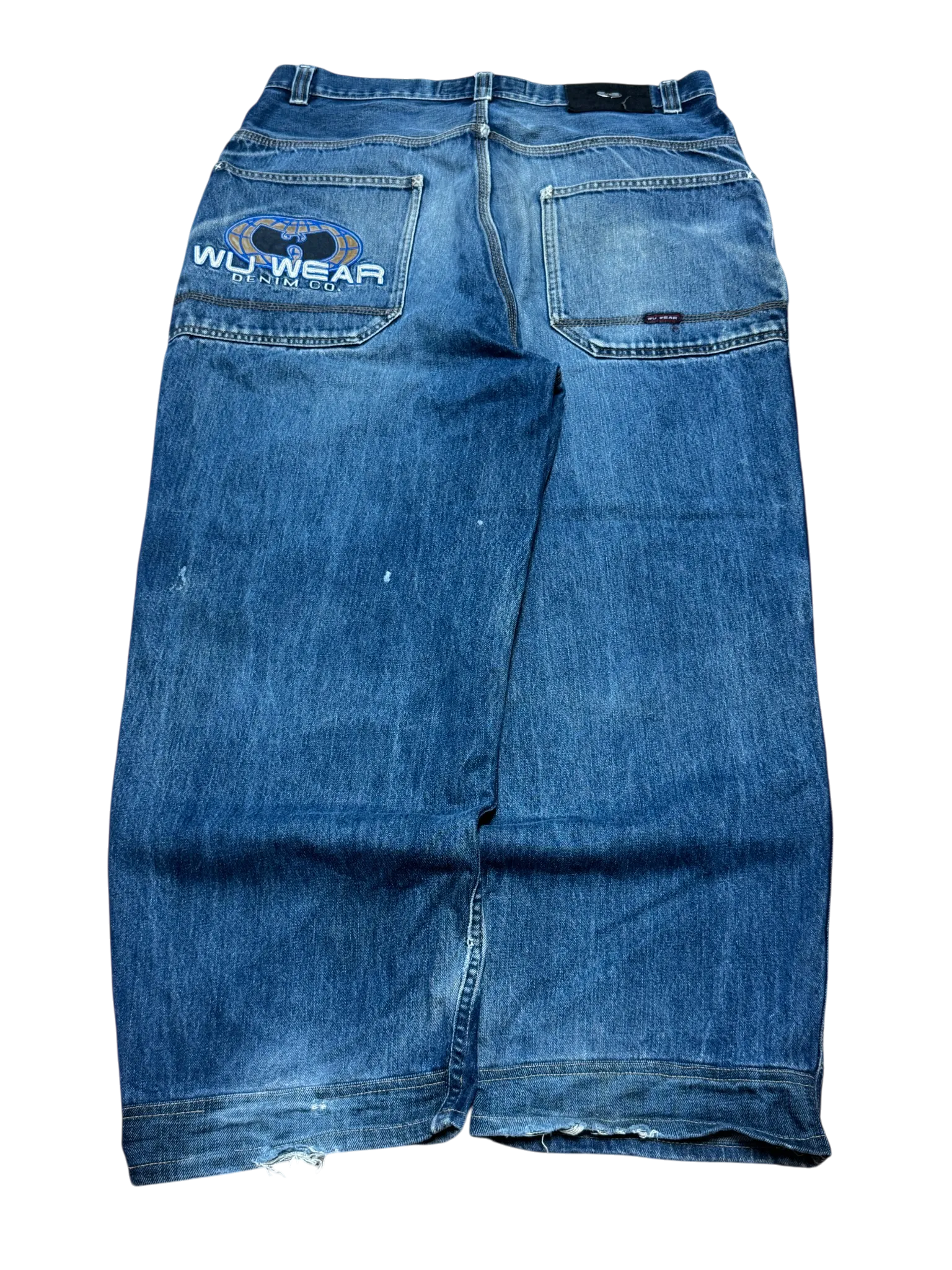 [V0795] Vintage 90s Wu Wear blaue baggy jeans