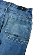 [V0795] Vintage 90s Wu Wear blaue baggy jeans