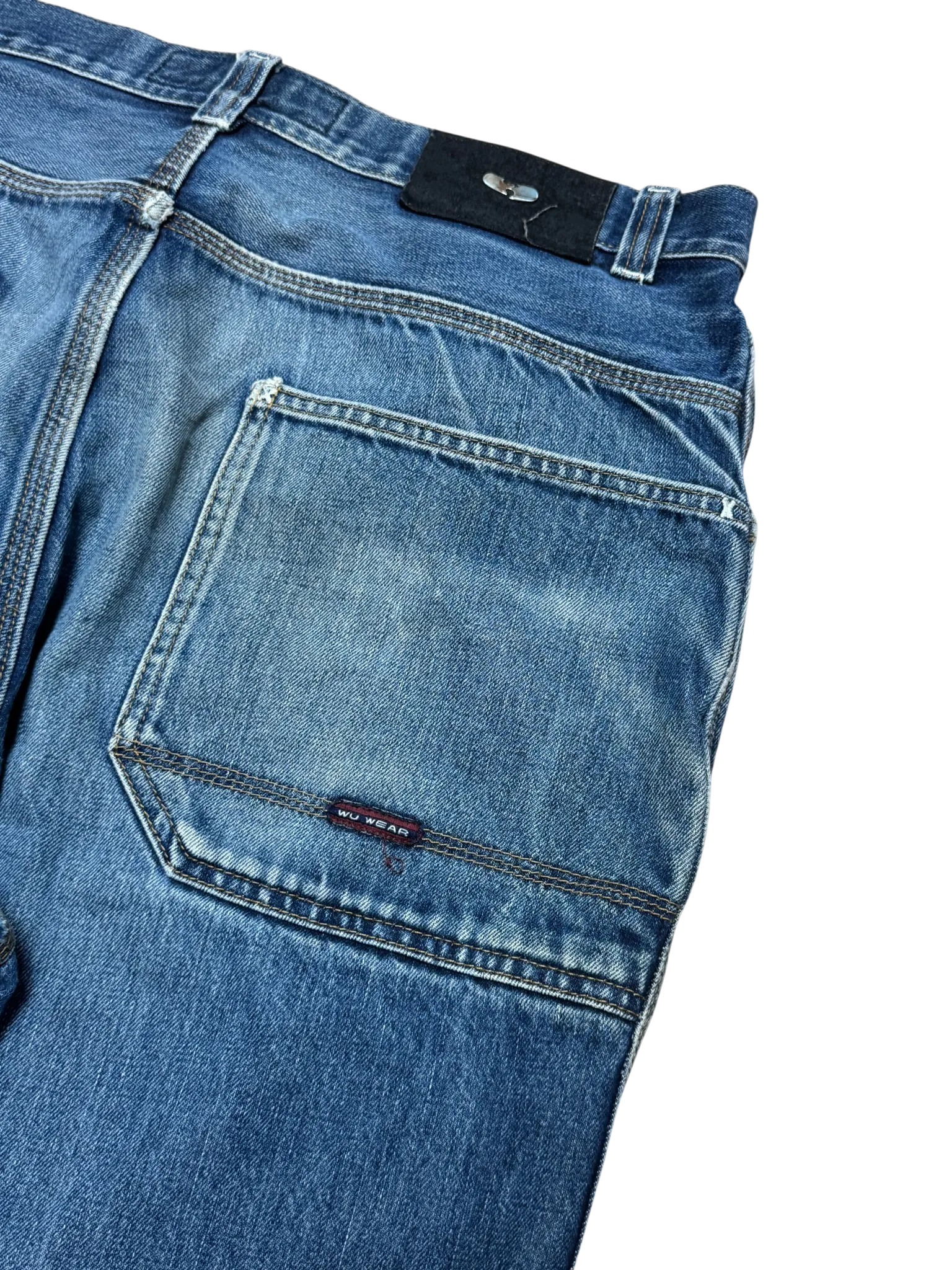 [V0795] Vintage 90s Wu Wear blaue baggy jeans