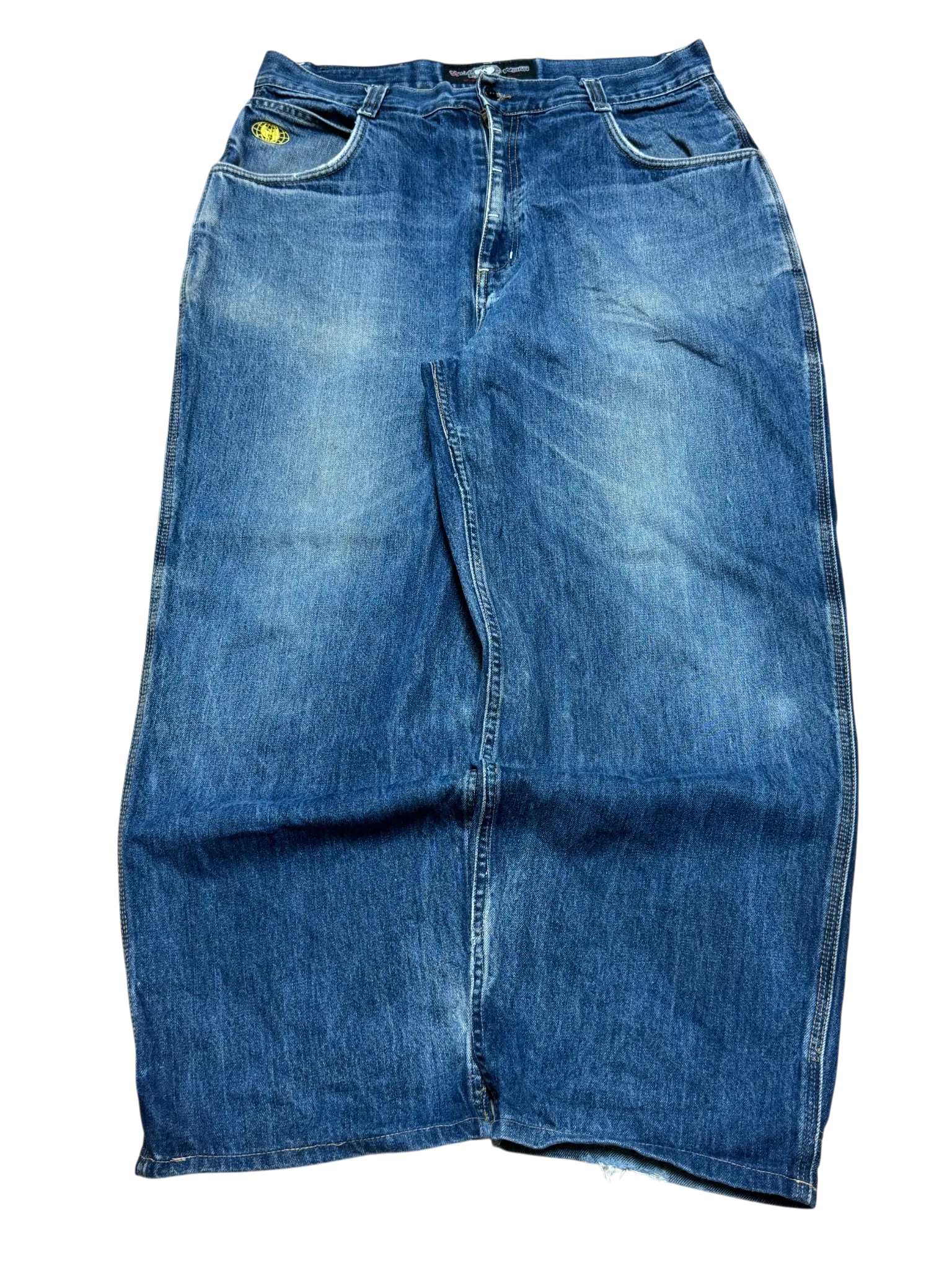 [V0795] Vintage 90s Wu Wear blaue baggy jeans