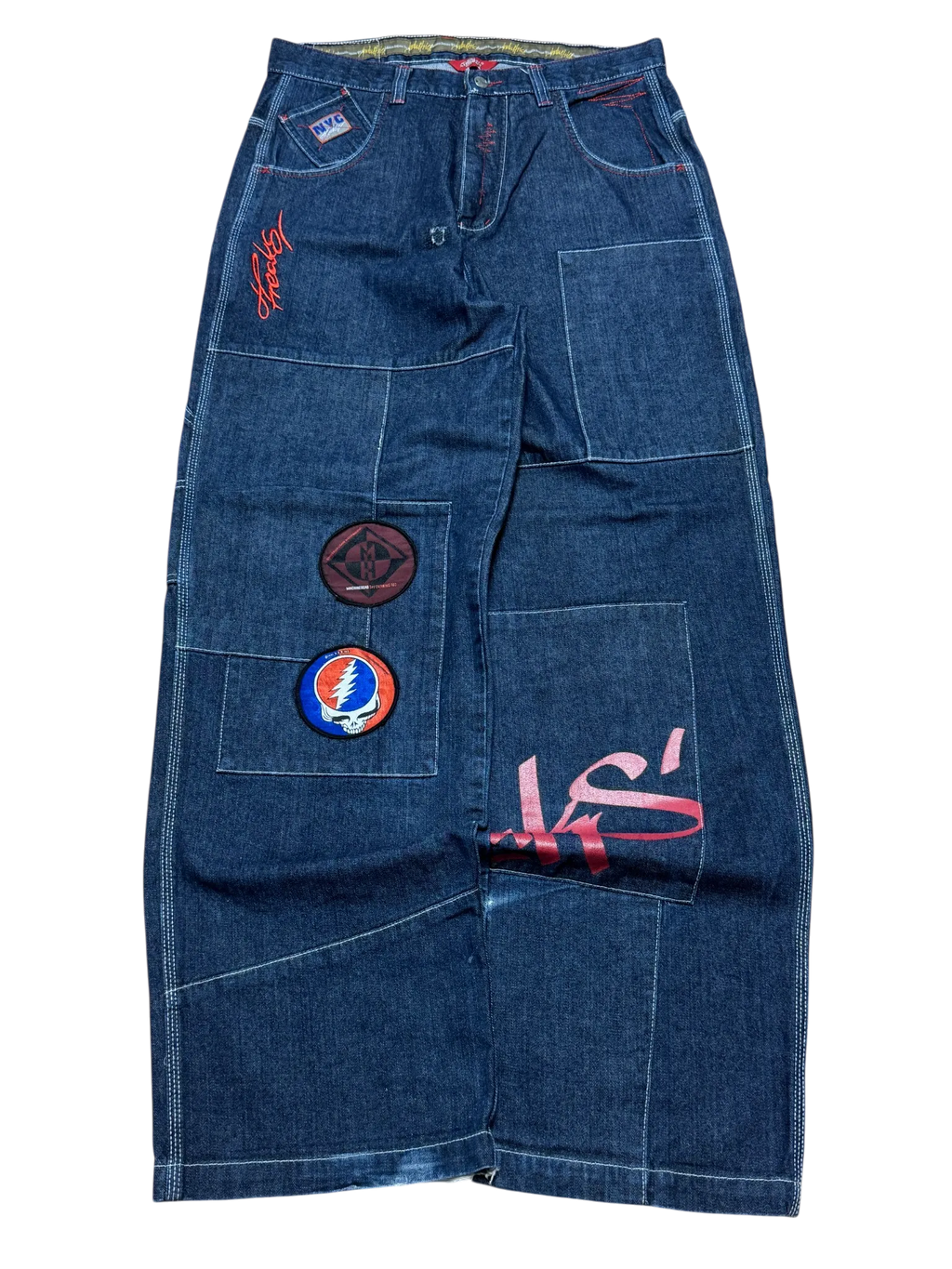 [V0745] Vintage y2k Freaks marineblaue baggy jeans