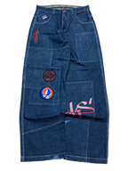 [V0745] Vintage y2k Freaks marineblaue baggy jeans