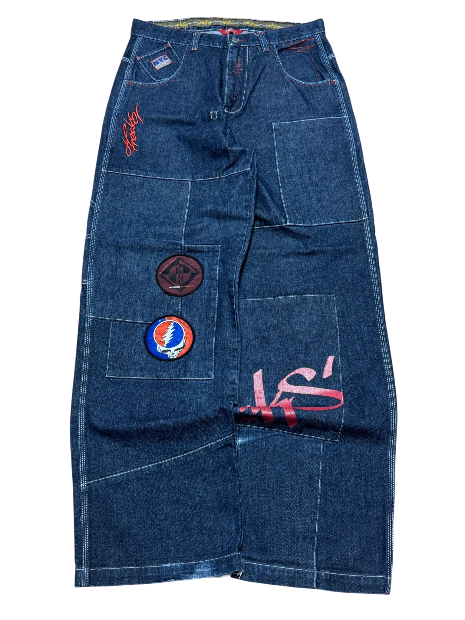 [V0745] Vintage y2k Freaks marineblaue baggy jeans