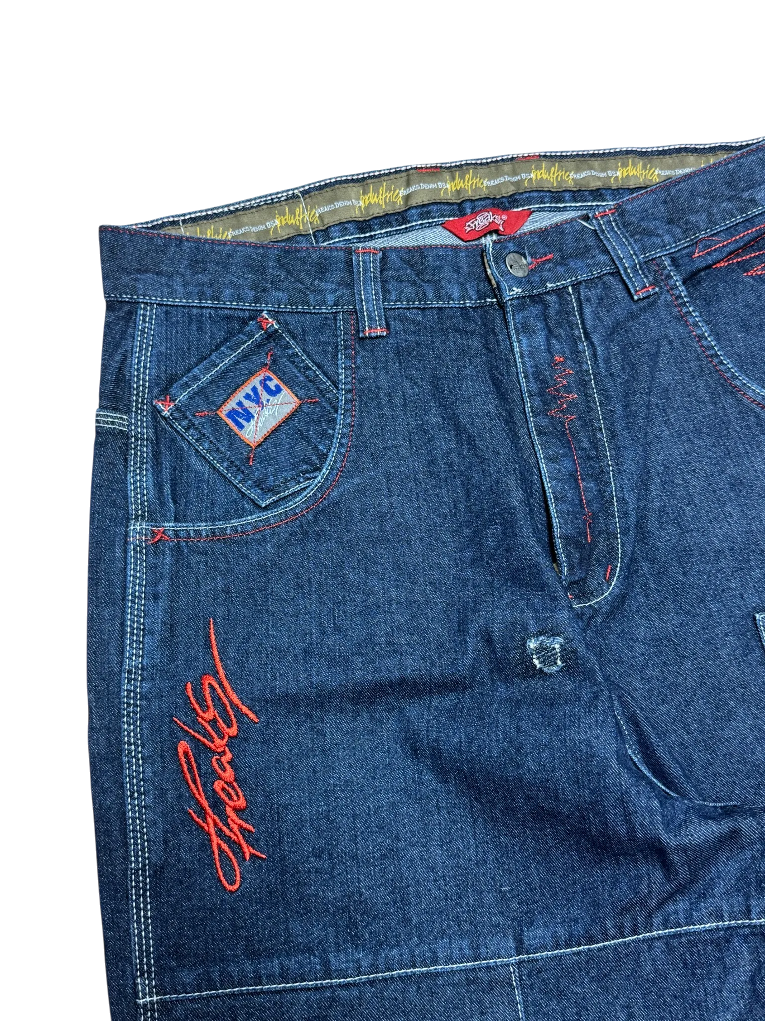[V0745] Vintage y2k Freaks marineblaue baggy jeans