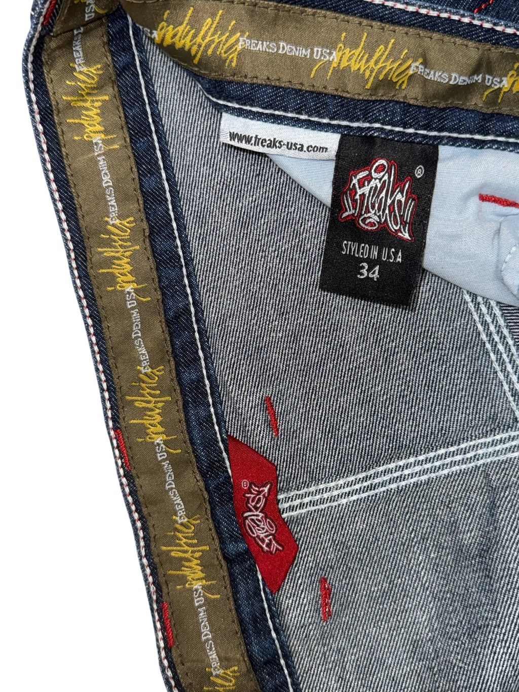 [V0745] Vintage y2k Freaks marineblaue baggy jeans