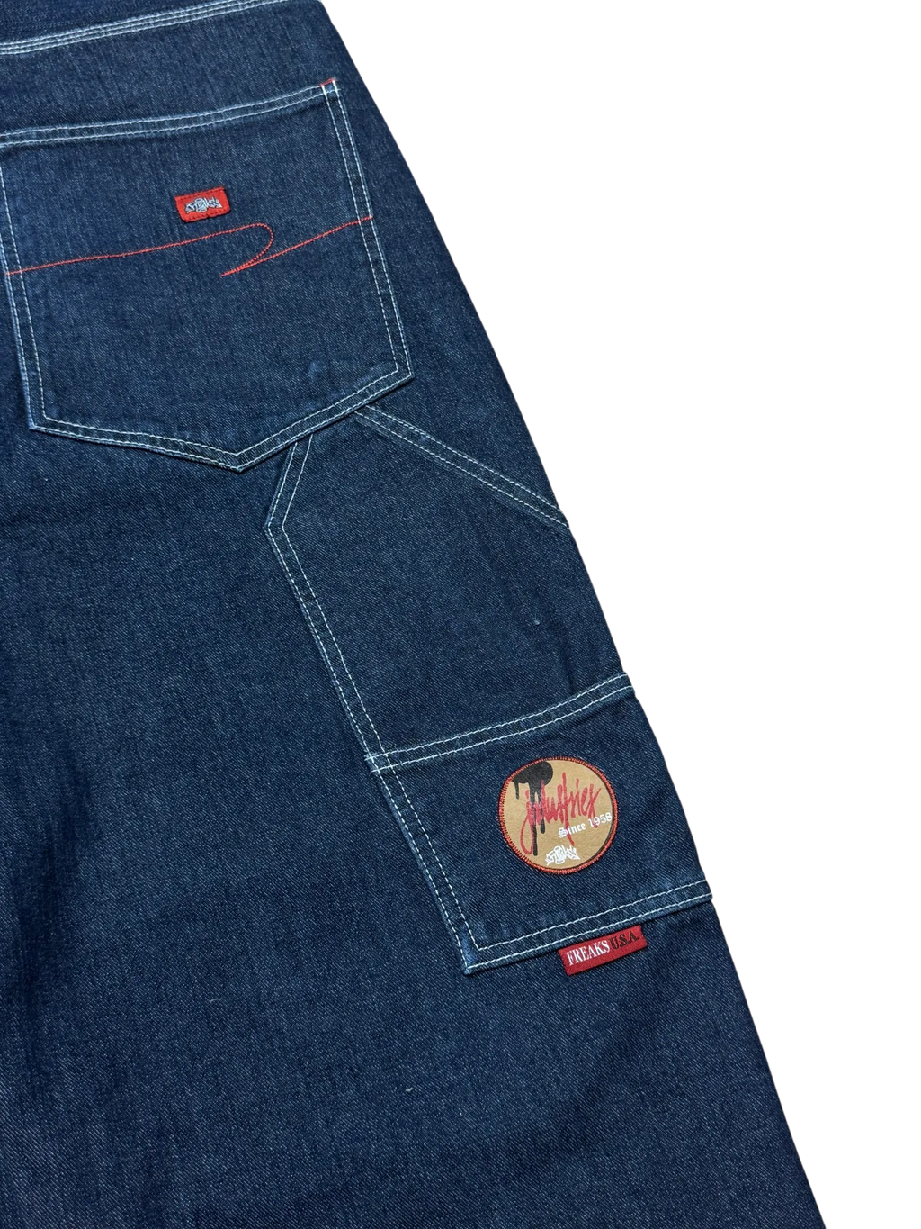 [V0745] Vintage y2k Freaks marineblaue baggy jeans