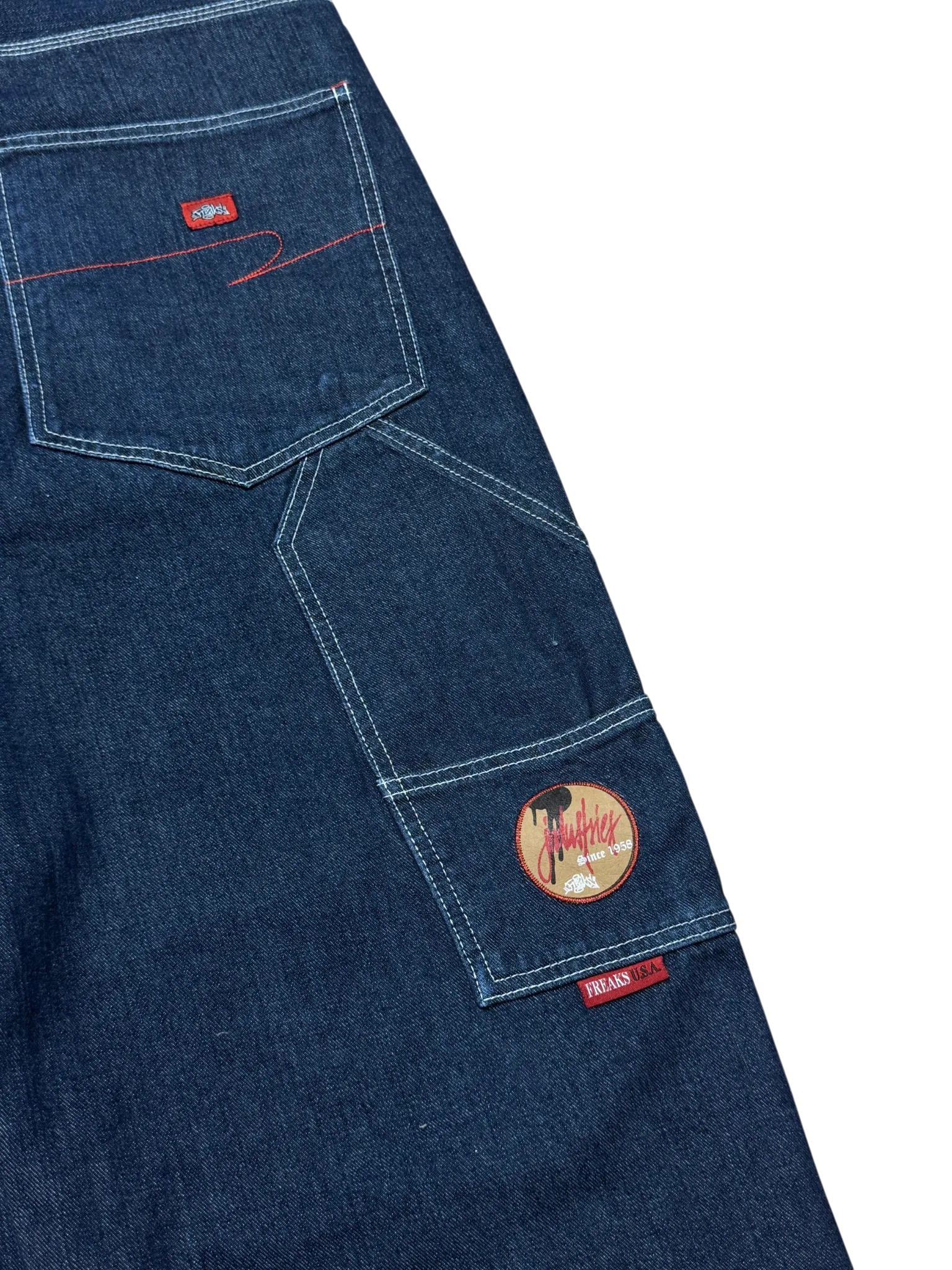 [V0745] Vintage y2k Freaks marineblaue baggy jeans