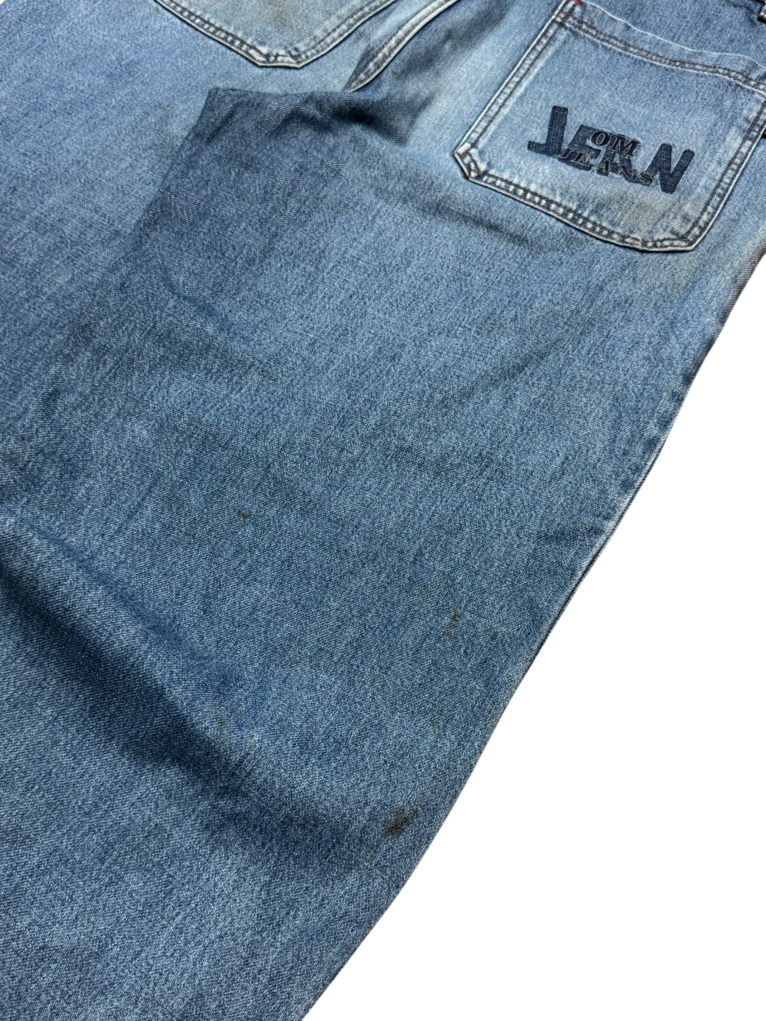 [V0521] Vintage y2k Om Jeans blaue baggy jeans