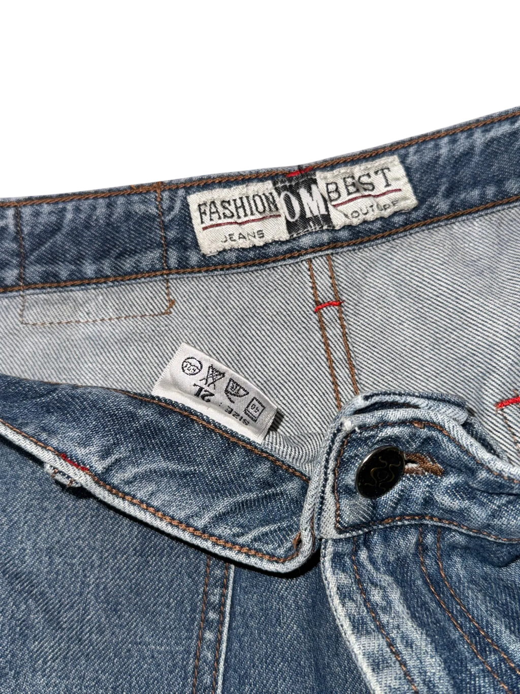 [V0521] Vintage y2k Om Jeans blaue baggy jeans