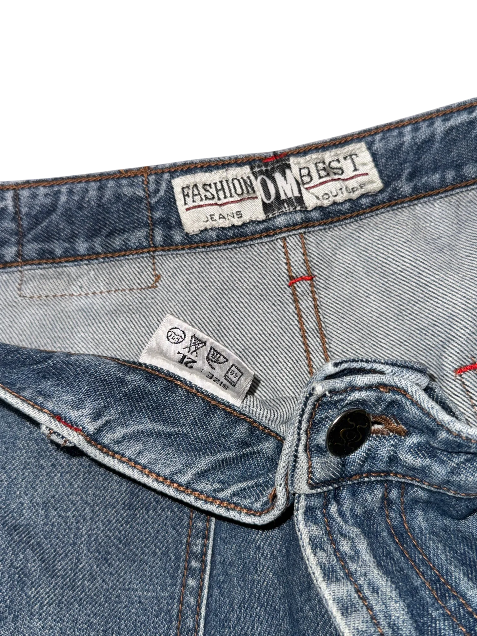 [V0521] Vintage y2k Om Jeans blaue baggy jeans