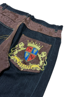 [V0851de] Vintage y2k 7th38 schwarze baggy jeans