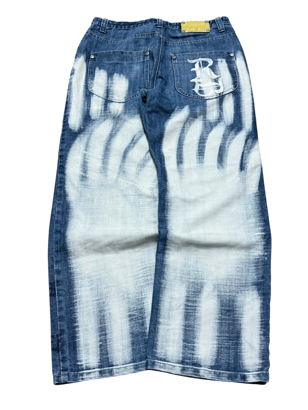 [V0830de] Vintage y2k Raw Blue blaue baggy jeans