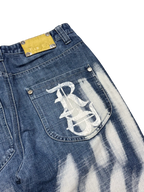 [V0830de] Vintage y2k Raw Blue blaue baggy jeans
