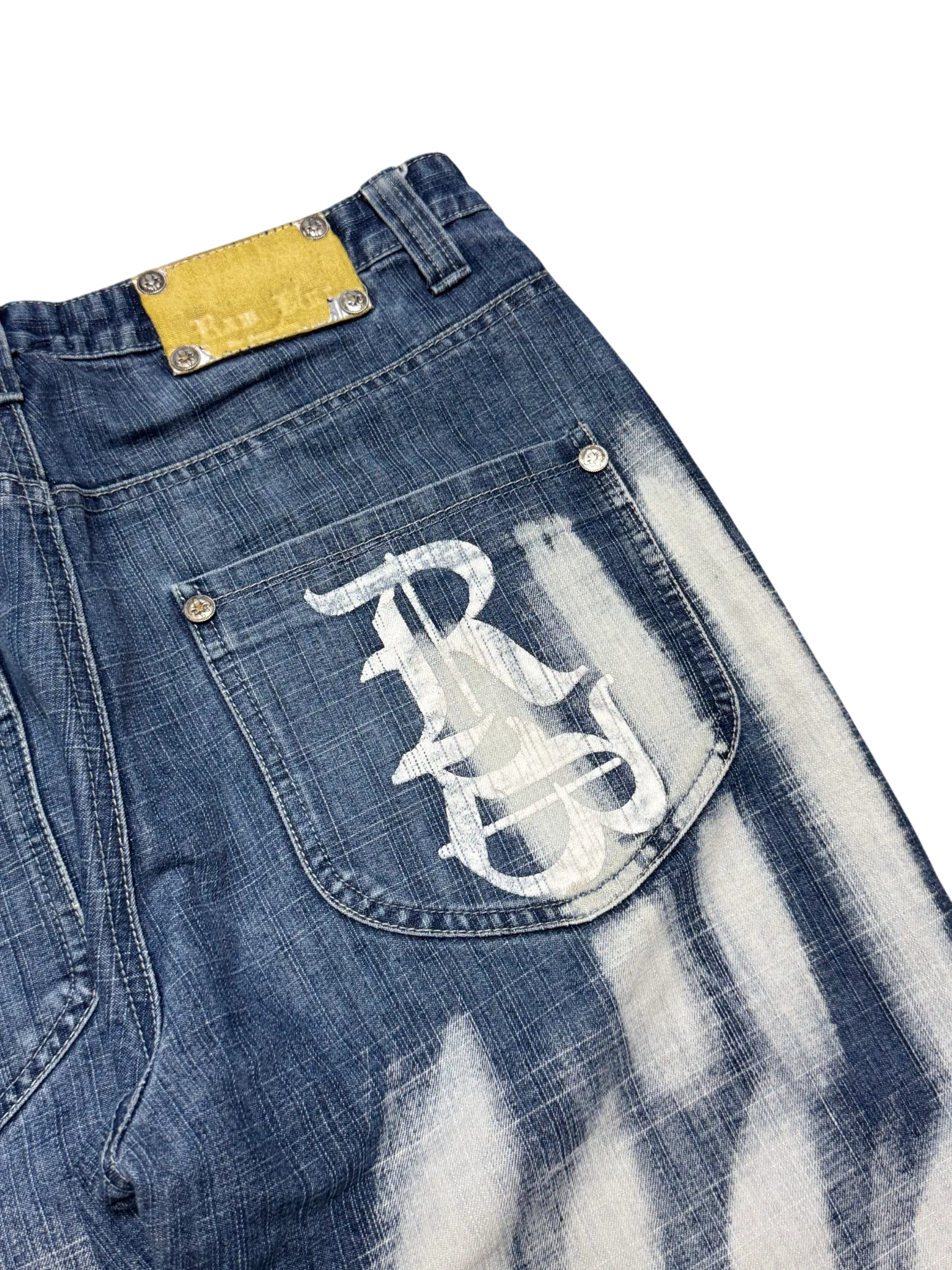 [V0830de] Vintage y2k Raw Blue blaue baggy jeans