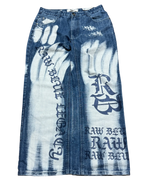 [V0830de] Vintage y2k Raw Blue blaue baggy jeans