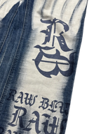 [V0830de] Vintage y2k Raw Blue blaue baggy jeans