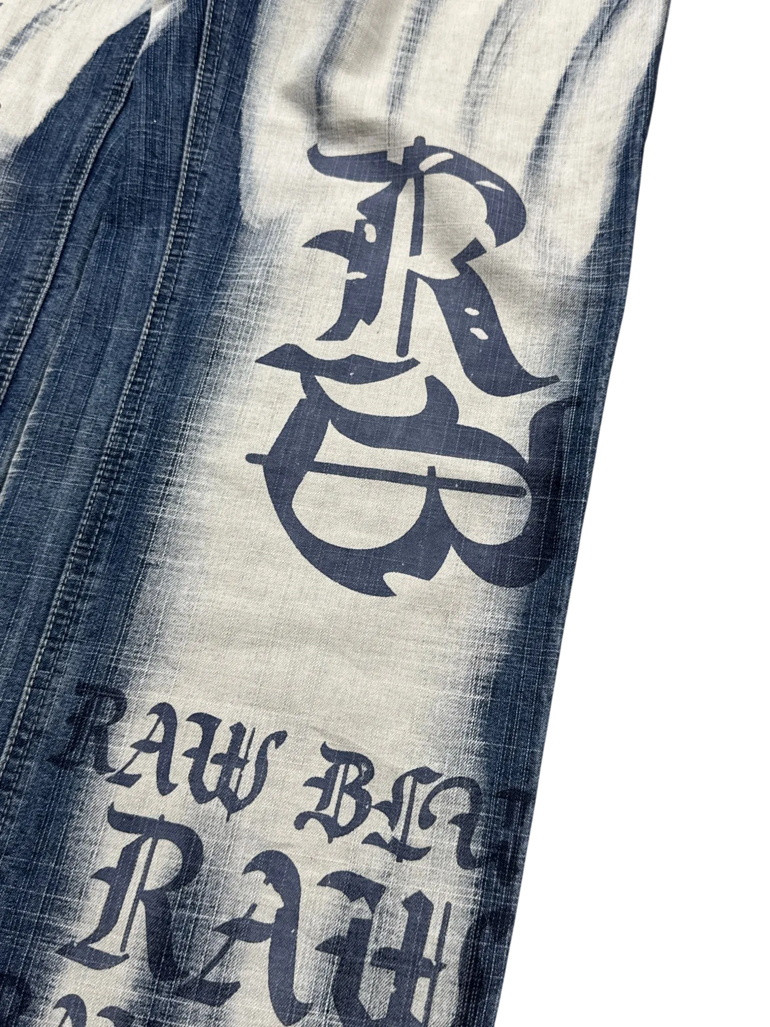 [V0830de] Vintage y2k Raw Blue blaue baggy jeans