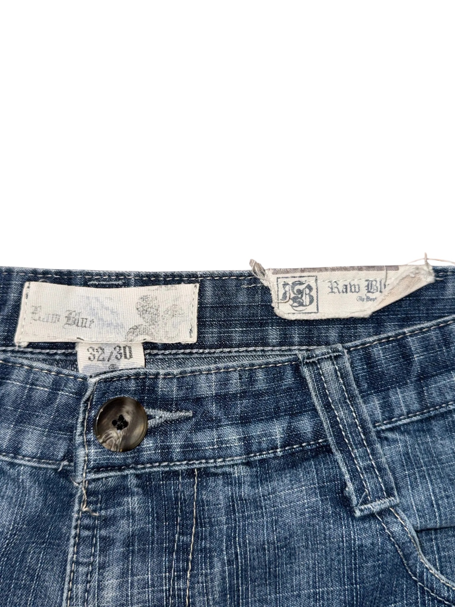 [V0830de] Vintage y2k Raw Blue blaue baggy jeans