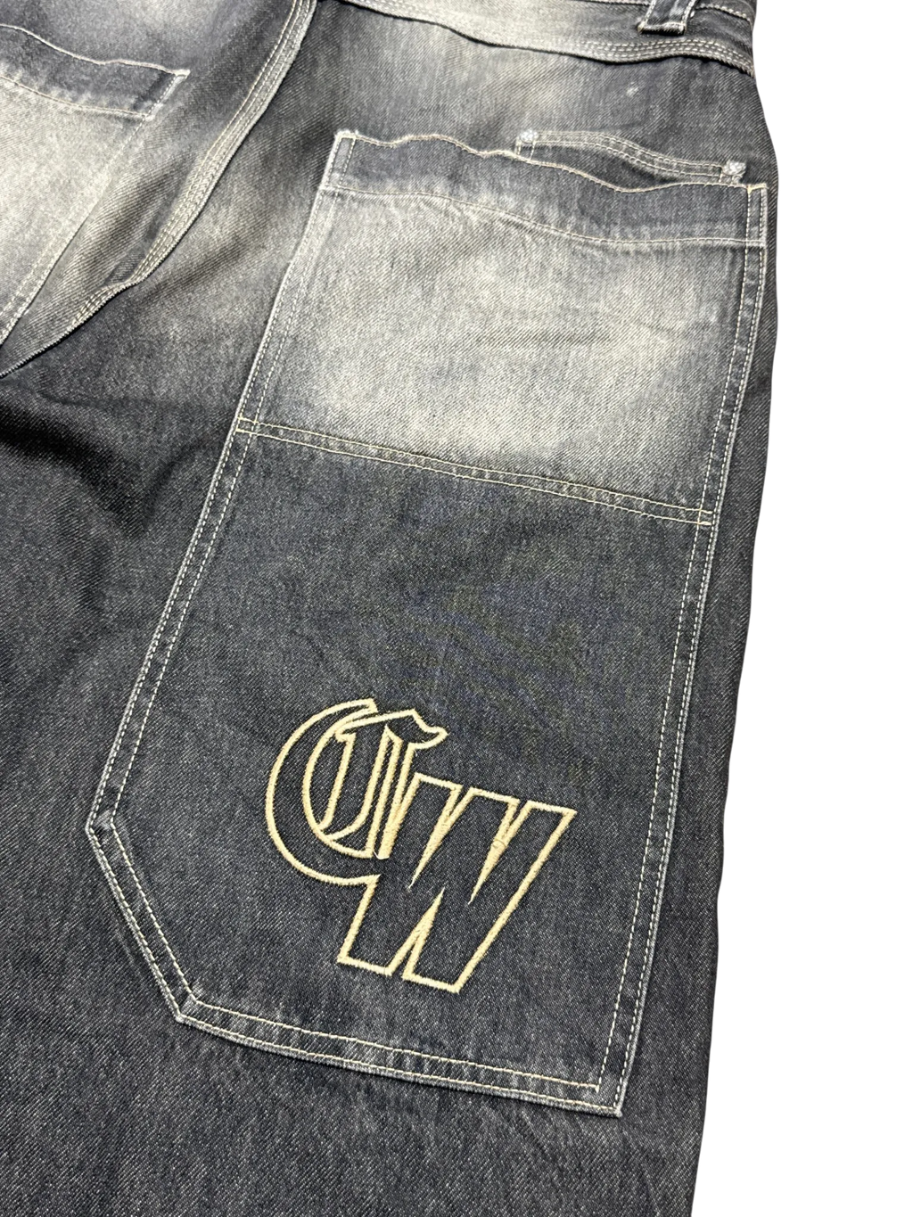 [V0908] Vintage y2k / 2000s like Bershka schwarze baggy skater jeans
