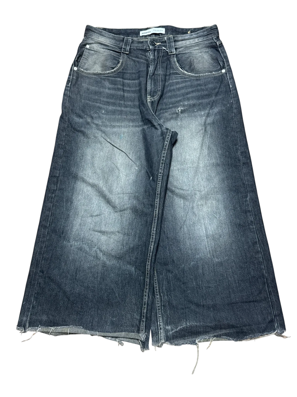 [V0908] Vintage y2k / 2000s like Bershka schwarze baggy skater jeans