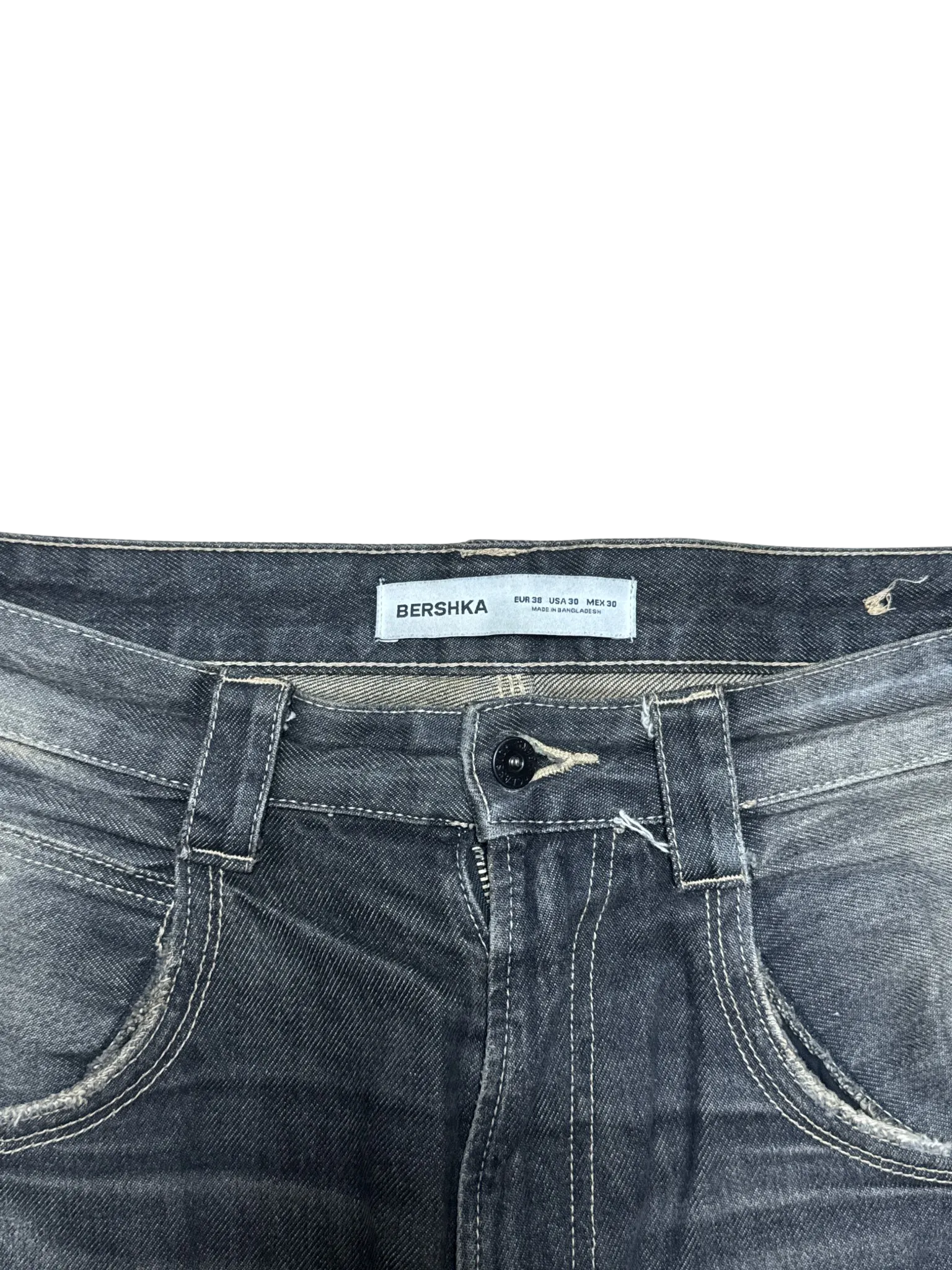 [V0908] Vintage y2k / 2000s like Bershka schwarze baggy skater jeans