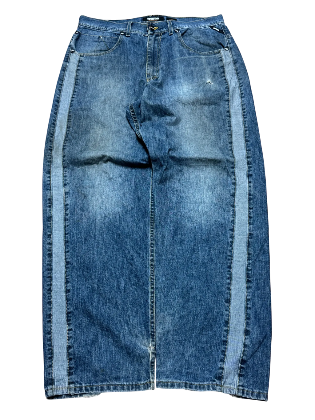 [V0789] Vintage y2k Mass Denim blaue baggy jeans