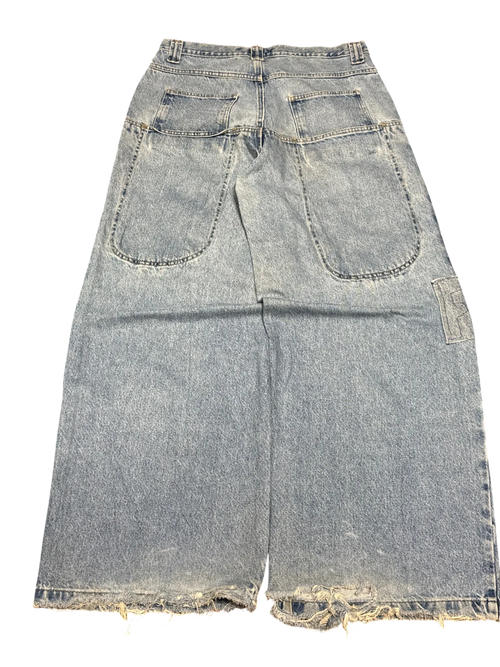 [V0671] Vintage y2k Utility blaue baggy jeans