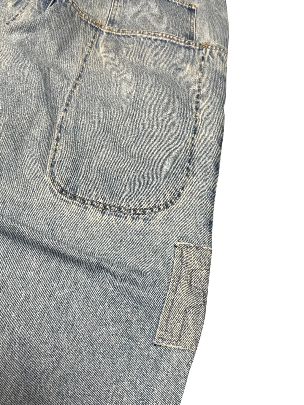 [V0671] Vintage y2k Utility blaue baggy jeans