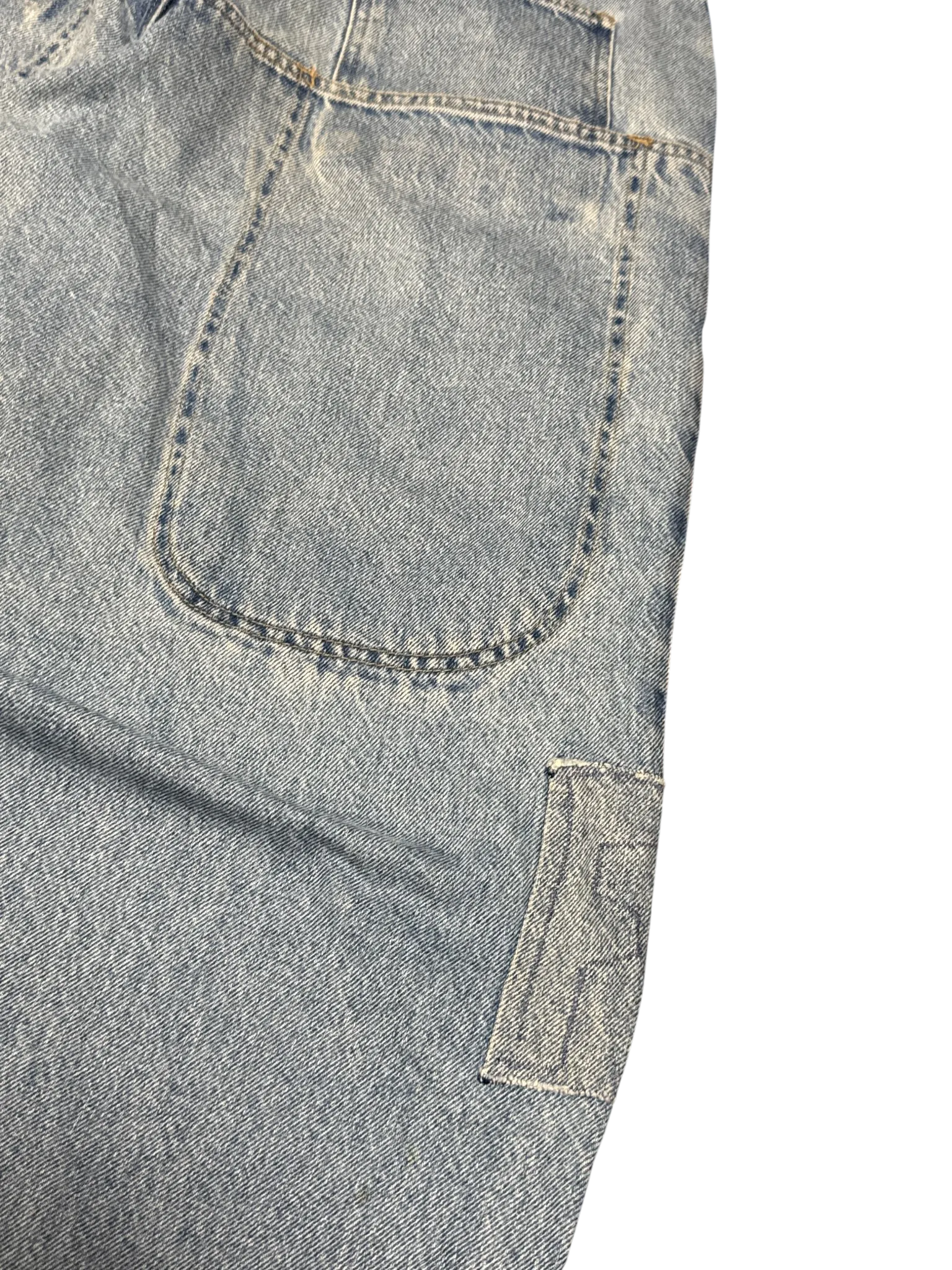 [V0671] Vintage y2k Utility blaue baggy jeans