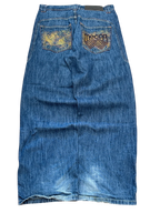 [V0961de] Vintage y2k Mecca marineblaue baggy jeans