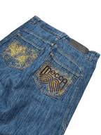 [V0961de] Vintage y2k Mecca marineblaue baggy jeans