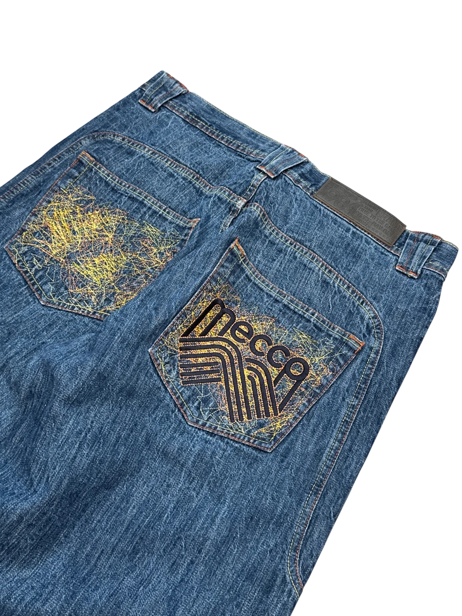 [V0961de] Vintage y2k Mecca marineblaue baggy jeans
