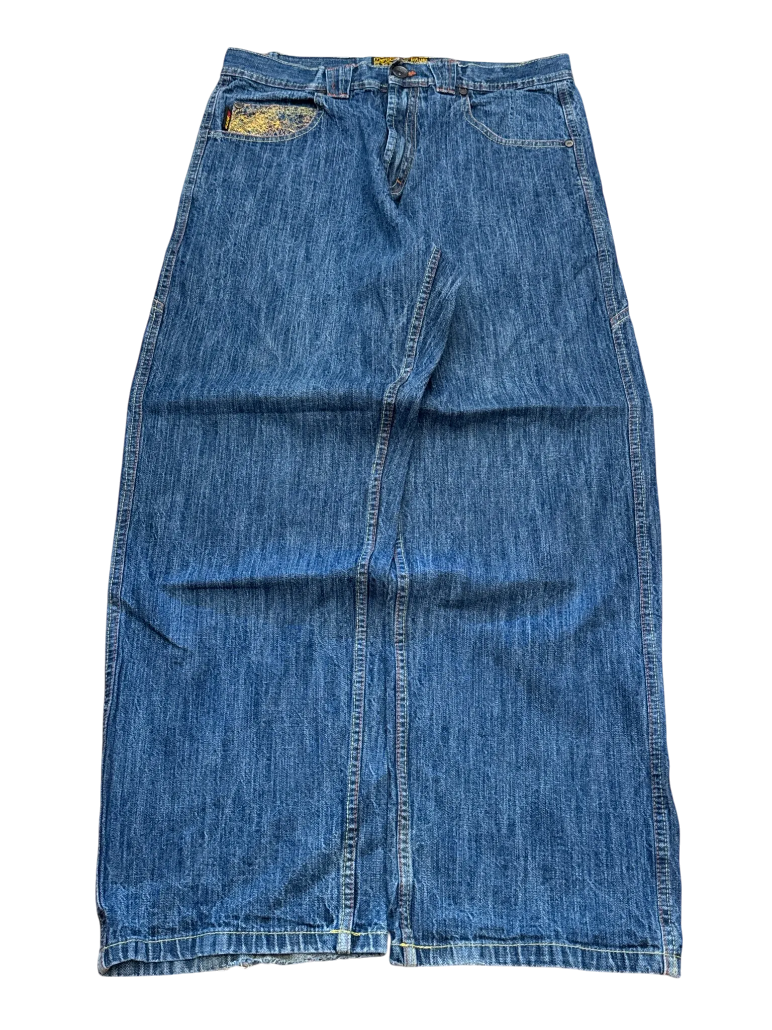 [V0961de] Vintage y2k Mecca marineblaue baggy jeans