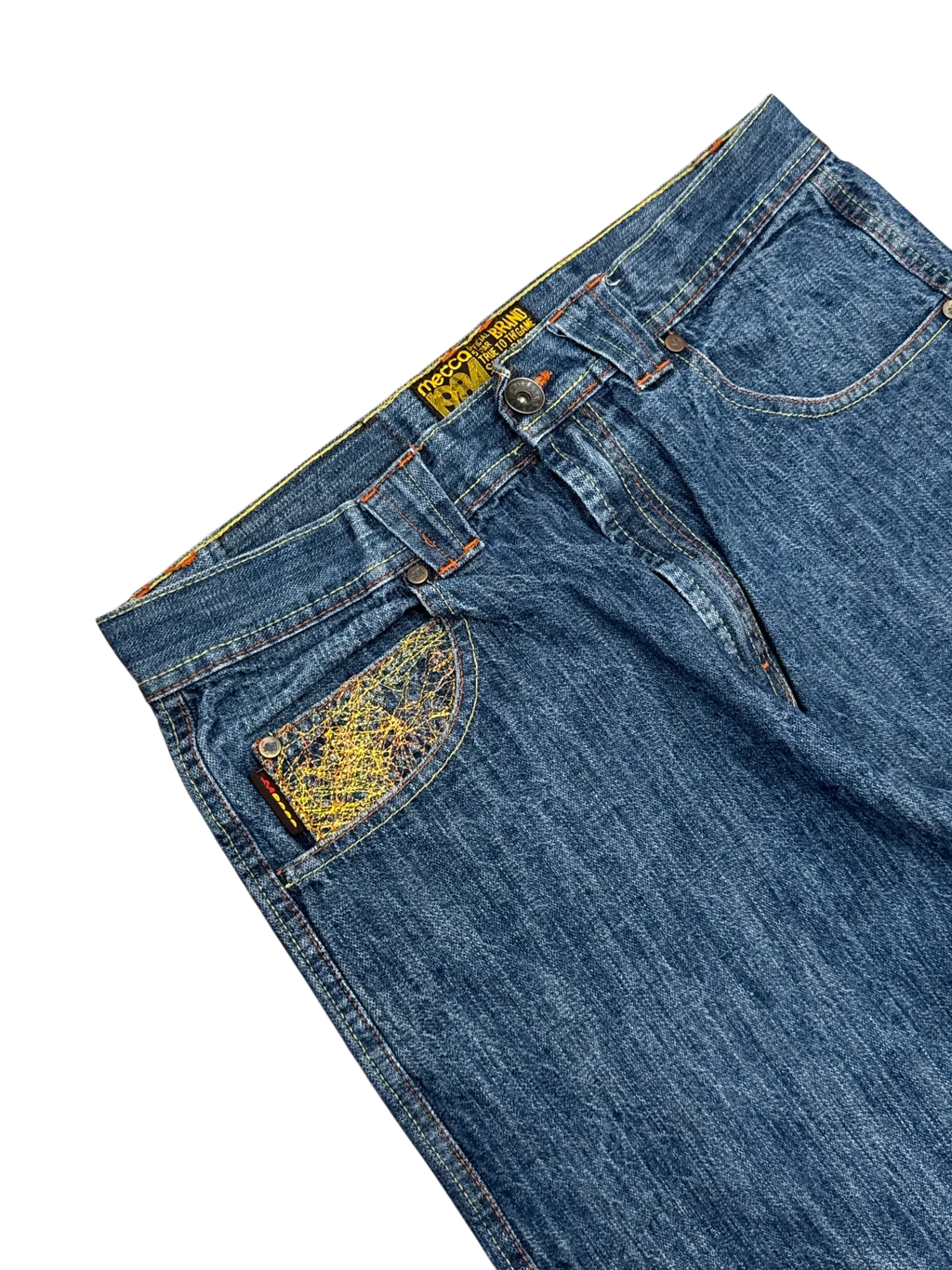 [V0961de] Vintage y2k Mecca marineblaue baggy jeans