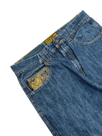 [V0961de] Vintage y2k Mecca marineblaue baggy jeans