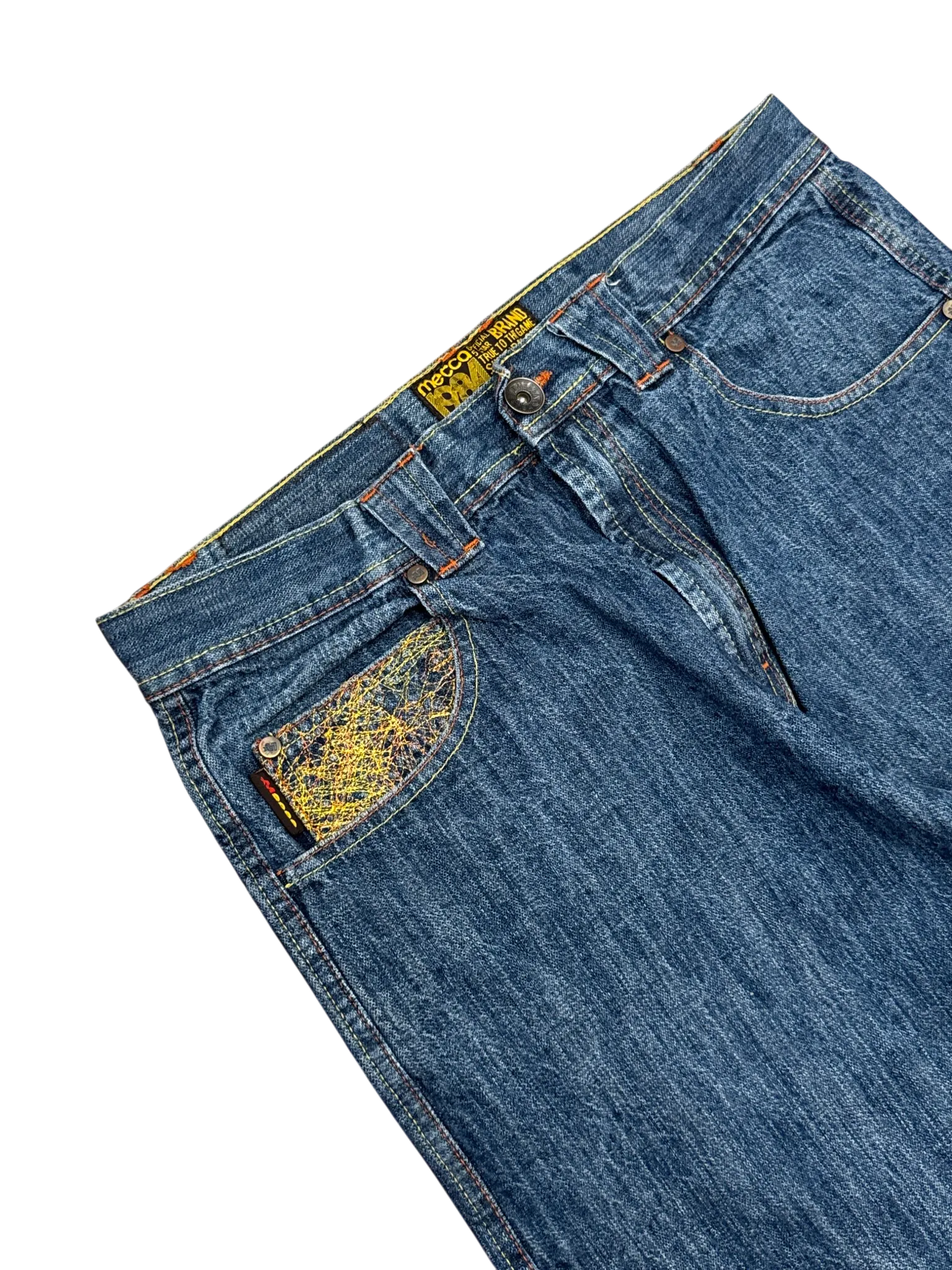 [V0961de] Vintage y2k Mecca marineblaue baggy jeans
