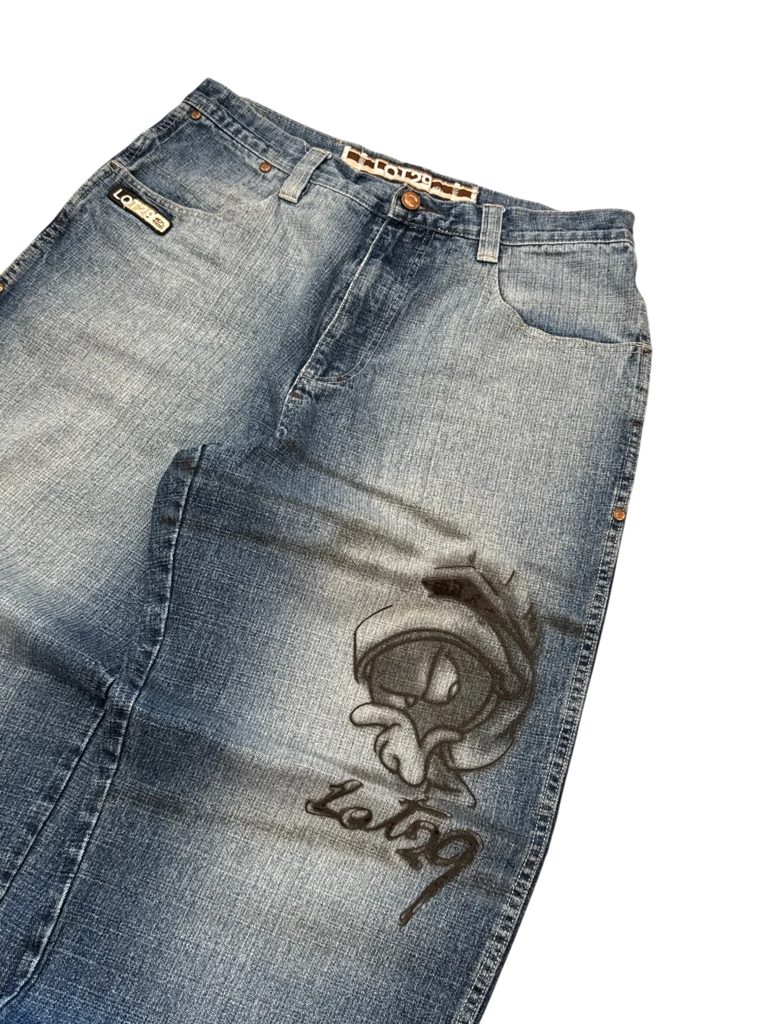 [V0964de] Vintage y2k Lot29 blaue baggy jeans (Marsianer)