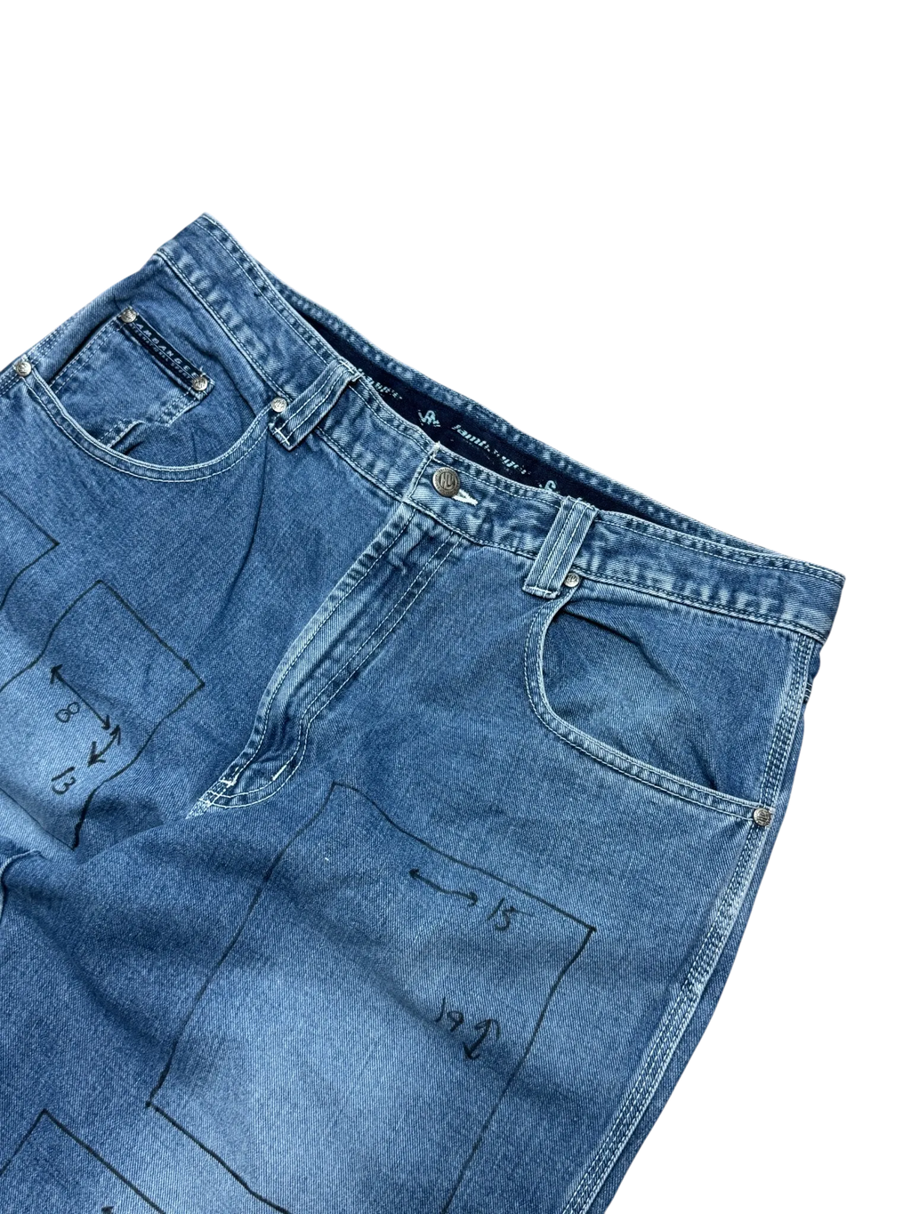 [V0722] Vintage y2k Jambangee blaue baggy jeans
